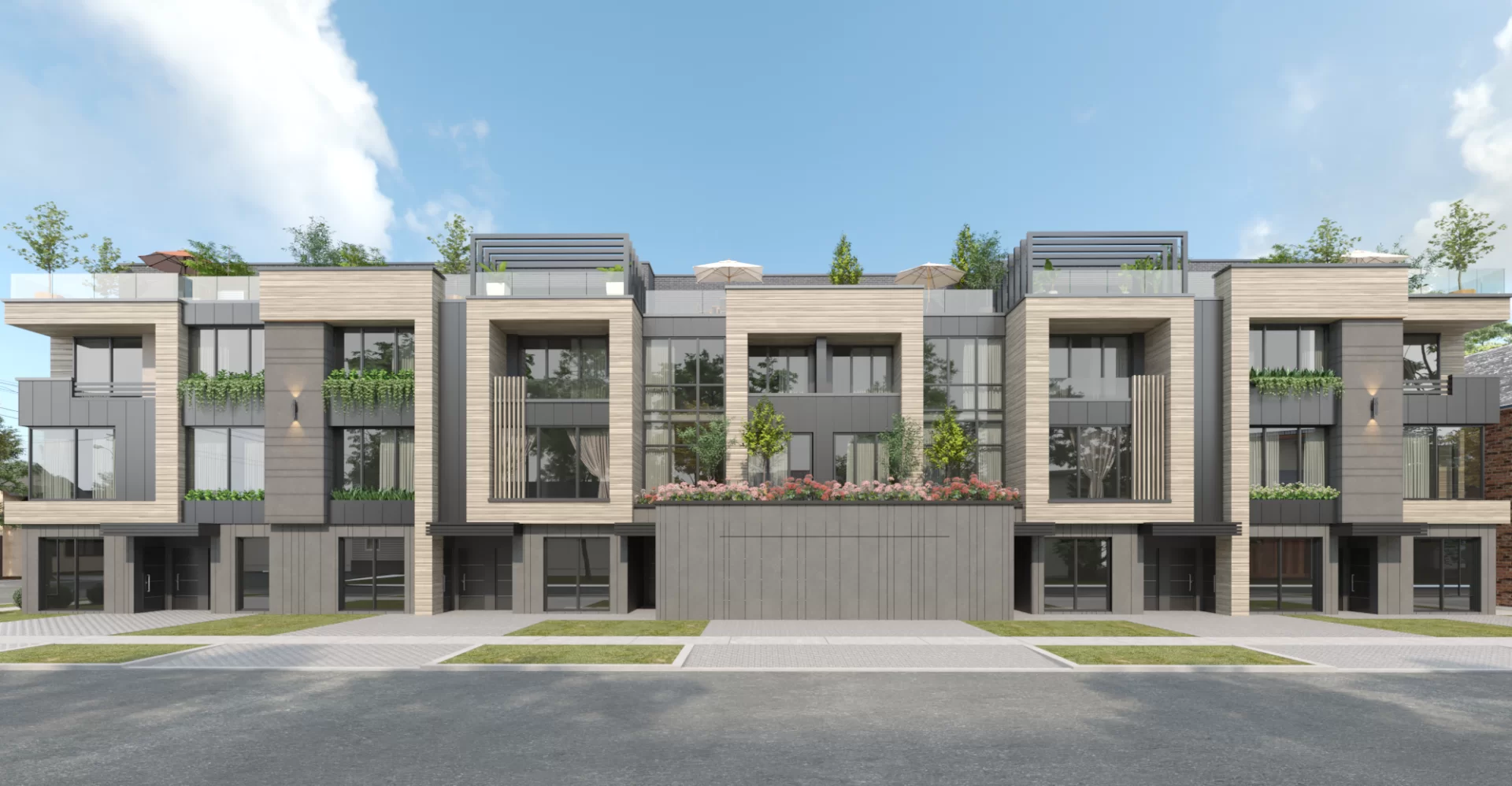 Drewry Residence front view 6ix development of